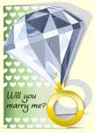 Giant Coroplast Greeting Card: 'Diamond Ring' Shape