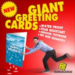 Giant Coroplast Greeting Cards