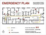 Wall Sign: Emergency Floor Plan