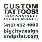 Temporary Tattoo (back): Big City Design & Print