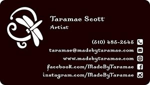 Business Card (front): MadeByTaramae