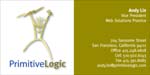 Business Card (front): Primitive Logic (custom size)