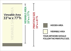 Deluxe Retractable 33" x 81" in Banner